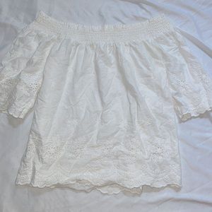 White off the shoulders top